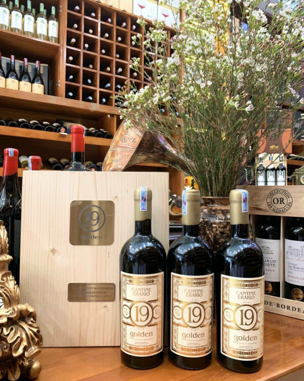 Rượu vang Golden Cantine Erario 19 độ